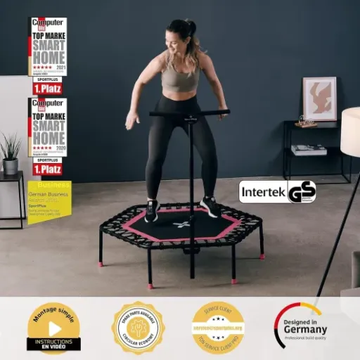 Test Trampoline de Fitness/Gymnastique Rose SportPlus : Le compagnon coloré pour votre entraînement
