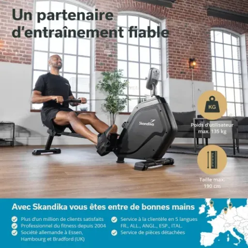 Test Skandika Munin : le rameur pliable qui se fond dans le décor