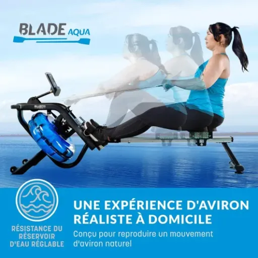 Test Bluefin Fitness Blade Aqua M-1 : rameur à eau qui mise sur le réalisme