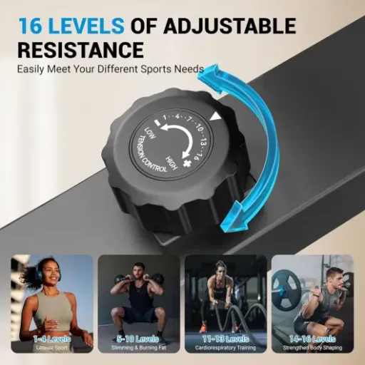 Test THERUN Vélo Elliptique : 16 niveaux de résistance pour un entraînement à domicile efficace