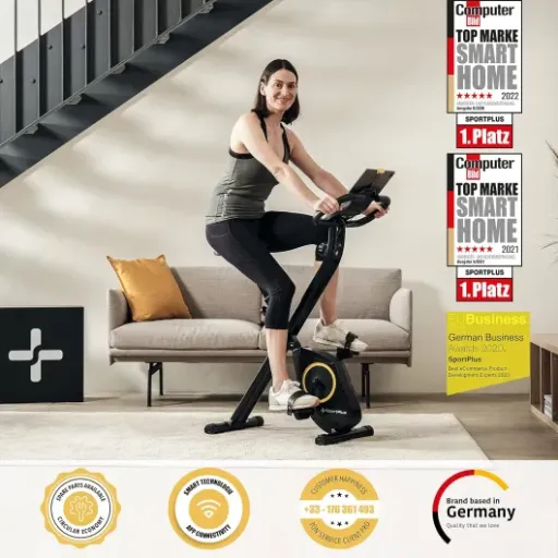 Test SportPlus Vélo d'appartement pliable : le vélo discret qui fait le job à la maison