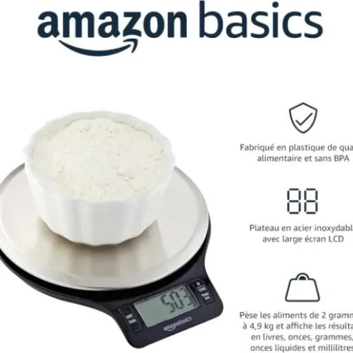 Test Amazon Basics Balance de cuisine numérique : Simple et efficace pour votre cuisine
