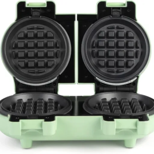 Test du Mini gaufrier double vert Petra : compact et pratique pour des gaufres maison