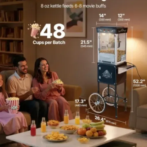 Test VEVOR Machine à Pop Corn : le chariot qui fait le job pour vos soirées cinéma