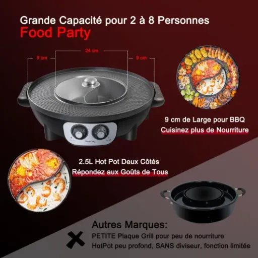 Test Food Party Hot Pot Electrique : le compagnon de vos soirées fondue et barbecue