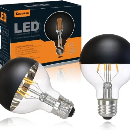 Test KOOYWAN Tête de miroir noir G80 : L'ampoule LED design sans éblouissement