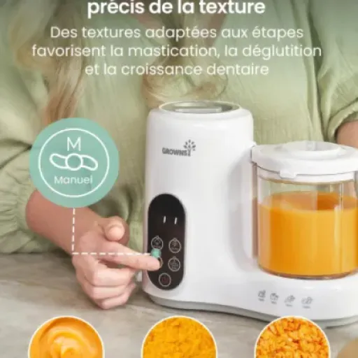 Test Grownsy Robot Cuiseur Mixeur Bébé : le compagnon simplifié pour les repas de bébé