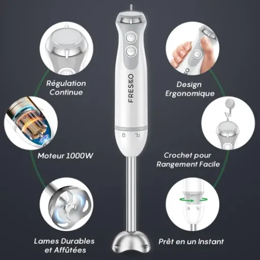 Test Fresko Mixeur Plongeant 4 en 1 : l'outil pratique pour la cuisine du quotidien