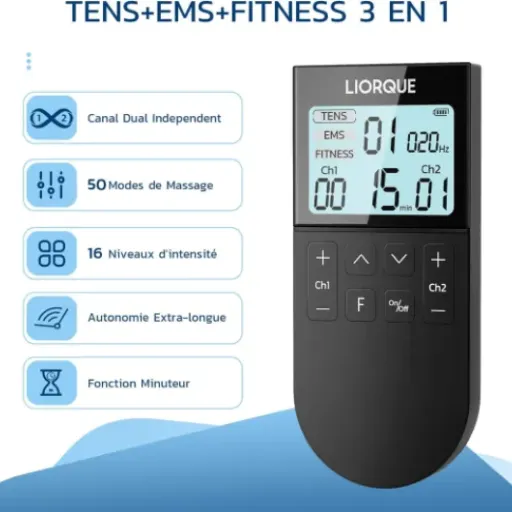 Test LIORQUE Électrostimulateur Musculaire : l'appareil multifonction que j'aurais bien aimé plus costaud