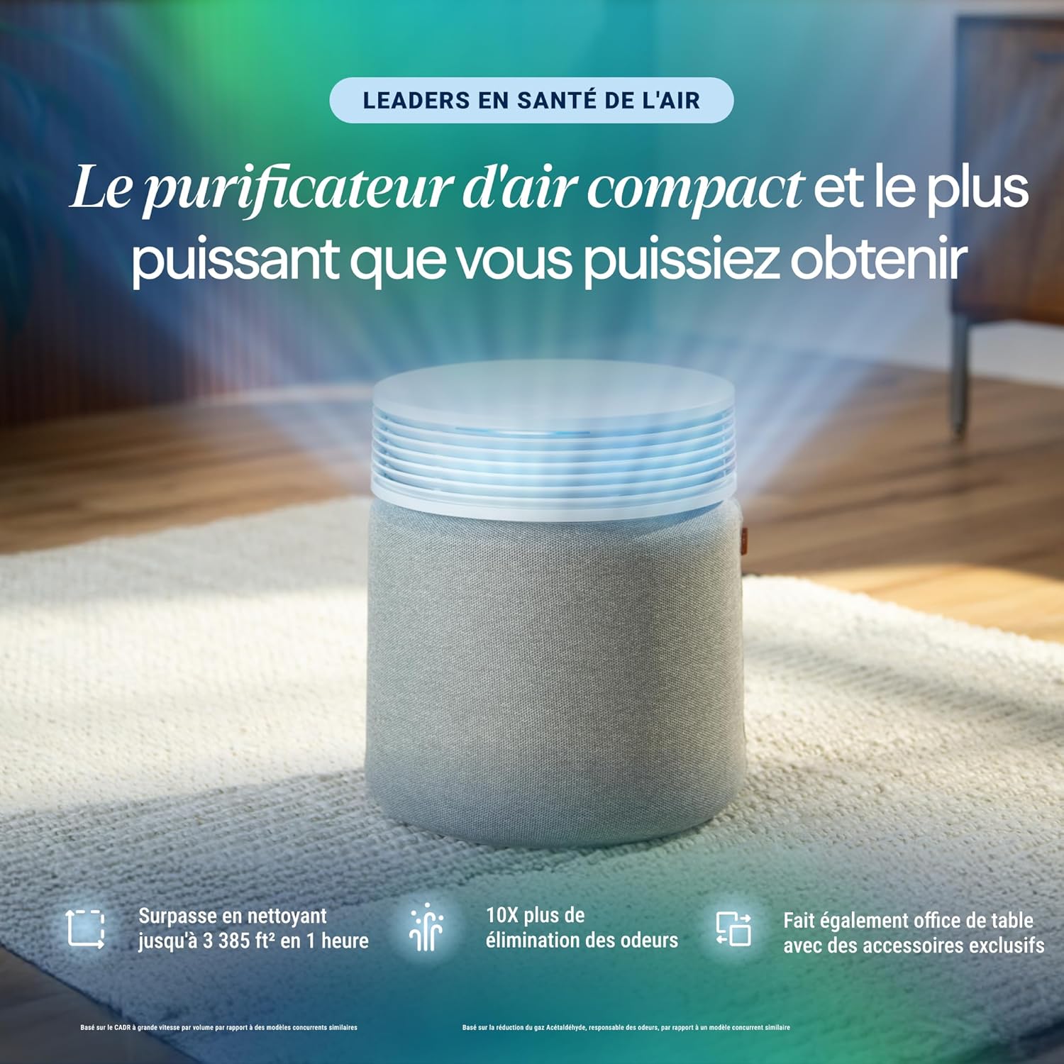 Blue Signature Purificateur d’Air Grande Surface – Silencieux et Intelligent jusqu’à 154m² - Technologie HEPASilent™ - Élimine Allergènes, Poussière, Fumée, Moisissure, Poils d’Animaux Grande pièce, jusqu’à 154 m²