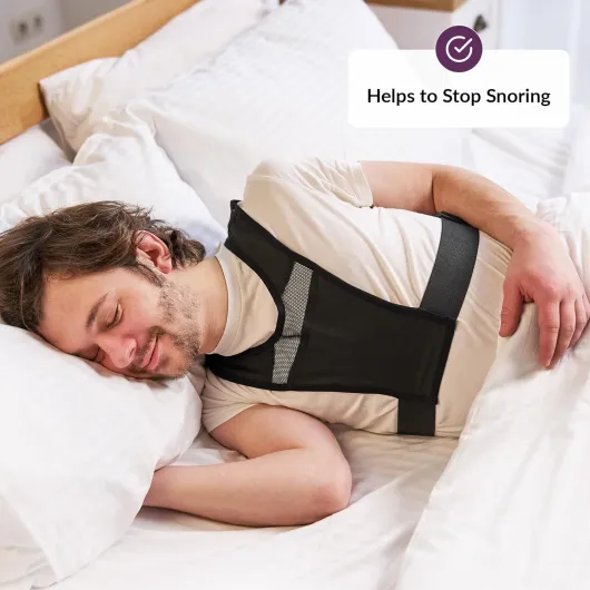 ODOXIA Gilet Anti Ronflement - Appareil Anti Ronflement pour Dormir sur Le Côté - Balle pour Empêcher de Dormir sur Le Dos - Thérapie Positionnelle Apnée du Sommeil - Léger et Réglable