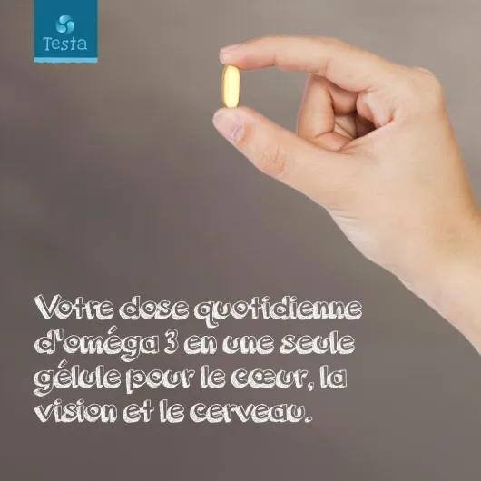 Omega 3 Vegan - Huile d'Algue haute concentration - 300 mg DHA + 150 mg EPA par capsule - Bénéfique pour le Cœur, le Cerveau et les Yeux - 100% Végétal - 60 capsules (2 Mois)