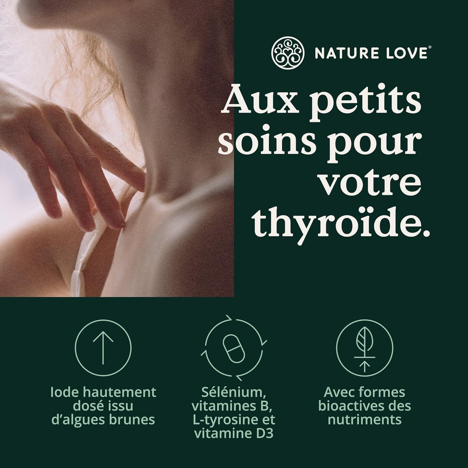 ® Complexe d’Iode pour thyroïde - 180 gélules - iode, sélénium, L-tyrosine, vitamine B & D - iode naturel d’algues brunes (varech) - 6 mois - hautement dosé, végane, contrôlé en laboratoire
