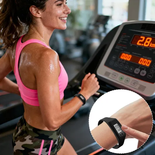 Montre podomètre pour femme, sans application, sans téléphone, grand écran avec podomètre, pour la marche, la course, le jogging, la randonnée, l'entraînement, la gym, les voyages, les trajets au parc Noir