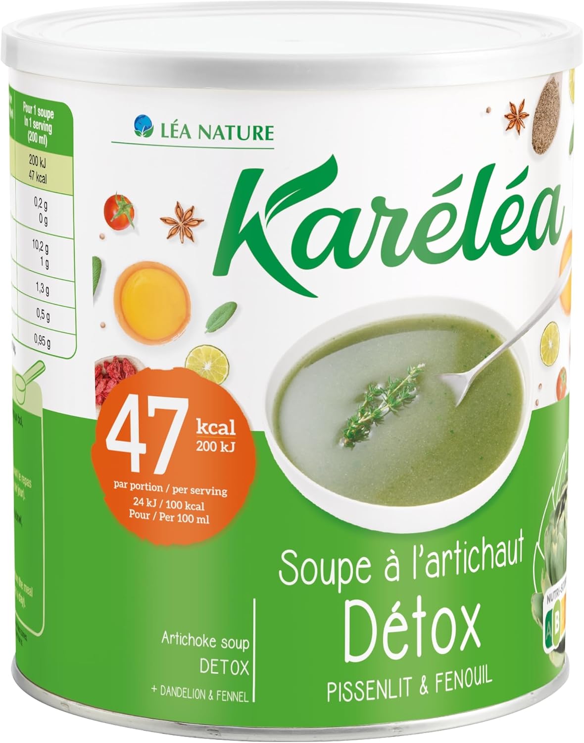 Karéléa Soupe à l'Artichaut Détox, 300g (Lot de 2) Multicolor 300 g (Lot de 2)