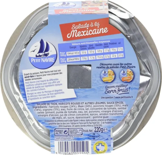 Petit Navire Salade à la Mexicaine, 220g 1