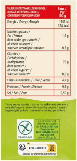 Tartines craquantes Multicéréales sans gluten (Lot de 4)