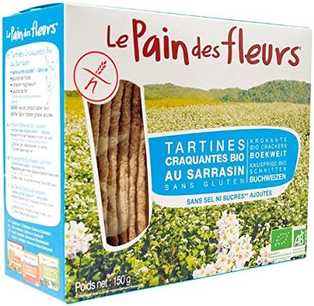 LE PAIN DES FLEURS - Lot De 6 Paquets De Tartine Sarrasin Sans Sel Ni Sucres 150G - L'unité