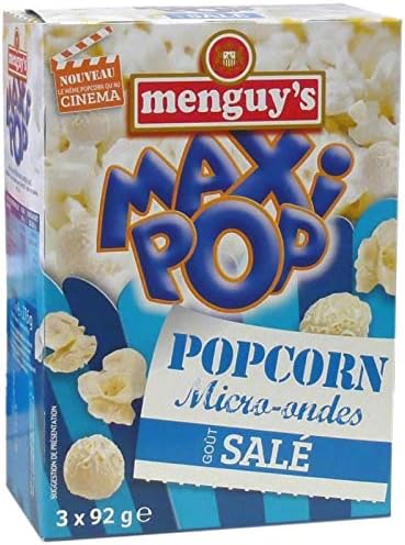 Menguy'S - Pop Corn Micro -Ondes Sale 276G - Lot De 5 - Livraison Rapide en France - Prix Par Lot