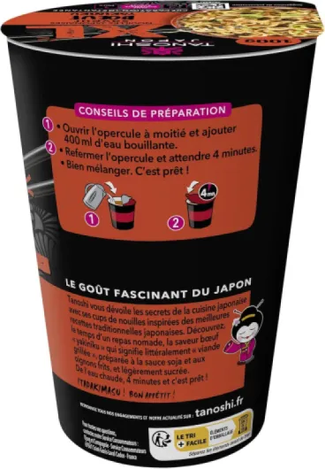Cup Nouilles japonaises instantanées - Saveur Bœuf Yakiniku - Cup XL - 100 g - Pour 1 personne Boeuf Yakiniku 100 g (Lot de 1)