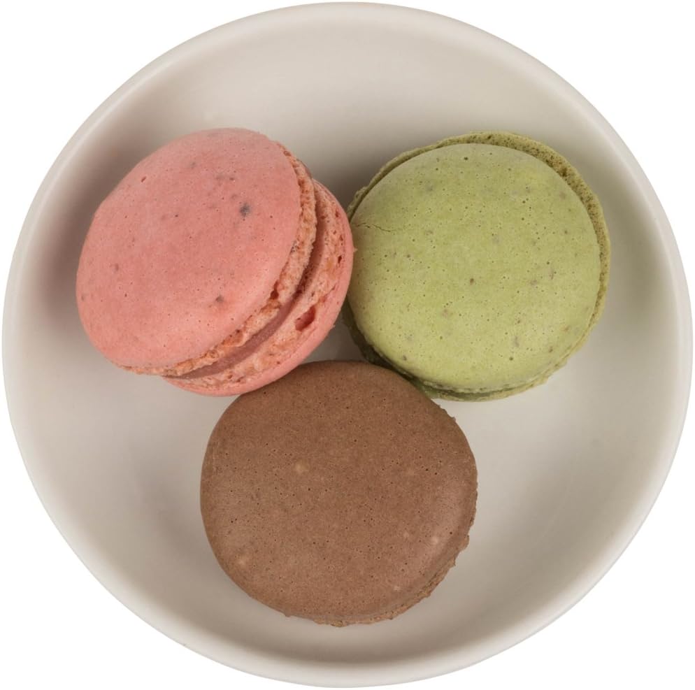 Macarons de Pauline - Assortiment de macarons - goût fraise/pistache/chocolat Pistache 72 g (Lot de 1)