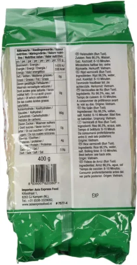 Vermicelle de riz frais - (1 X 400 GR) 1-pack 1-Pack