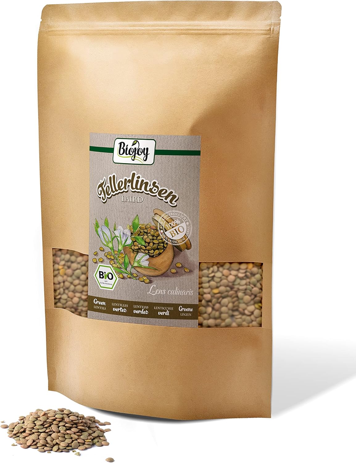 Lentilles BIO (2,5 kg), vertes-brunes, variété ¨Laird¨ 2.5 kg (Lot de 1)