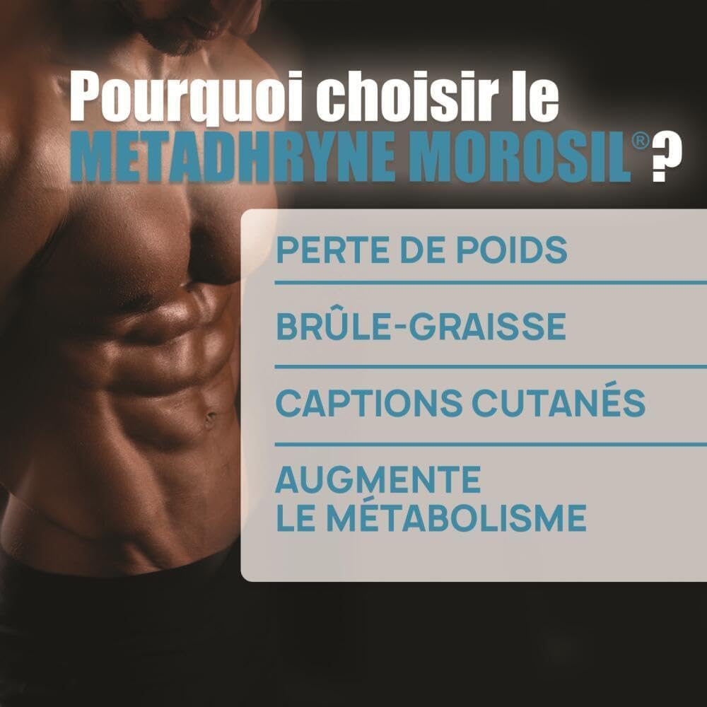 METADHRYNE MOROSIL - Brûleur de Graisses à l’Extrait d’Orange Rouge Morosil - Complément Minceur, Métabolisme & Ventre Plat - 60 Comprimés - Eric Favre