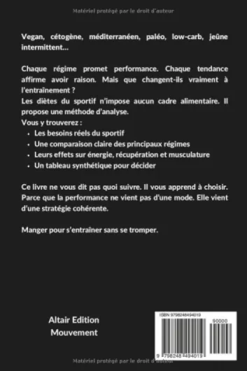 Nutrition sportive : les diètes du sportif: Manger pour s’entraîner sans se tromper