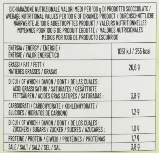 Olives Riviera Dénoyautées - Conservées dans de l'Huile d'Olive Extra-Vierge (36 %) - 500 g Riviera 500g