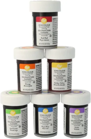 Wilton - Lot de colorants alimentaires - Chaque couleur poids net 28g 28.3 g (Lot de 6)