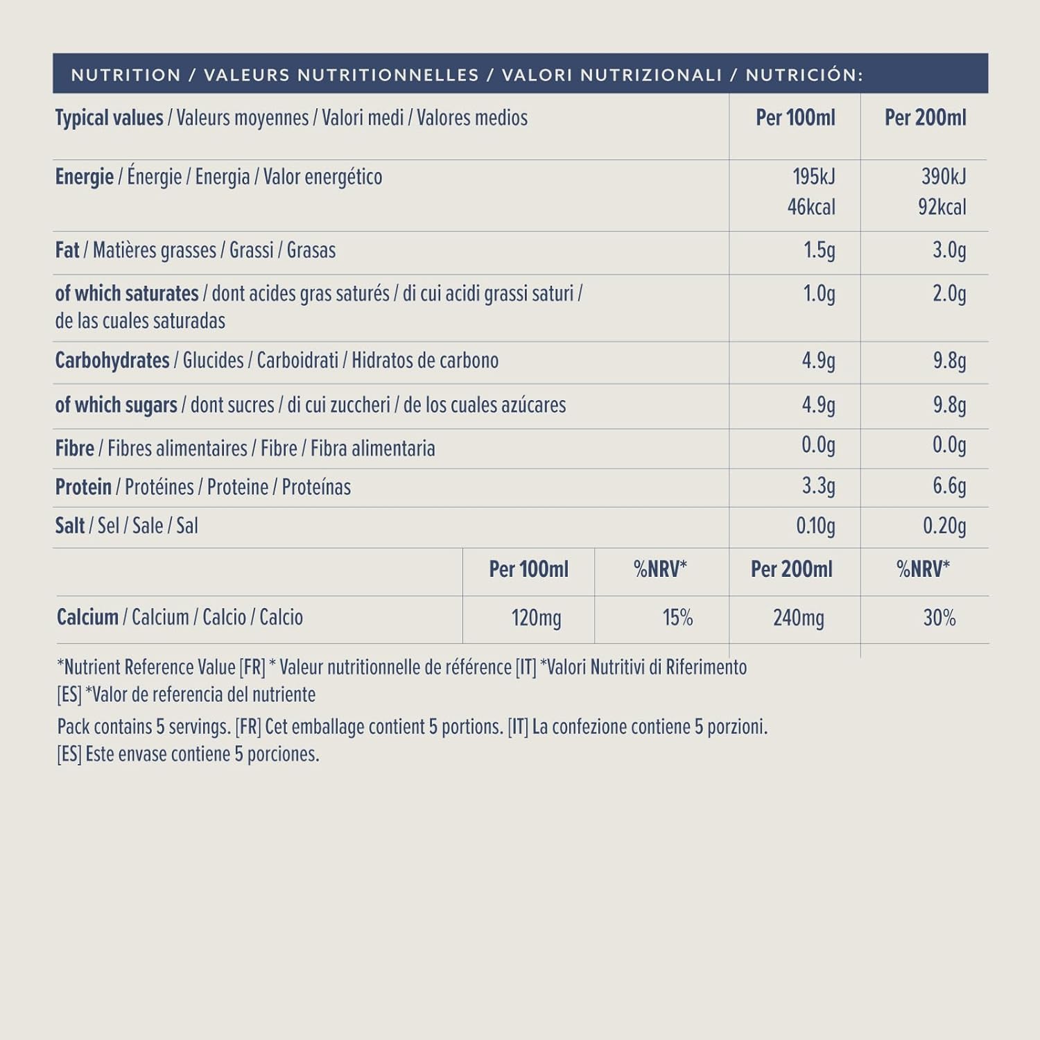 Lait Demi-Écrémé, 6x1L 1 l (Lot de 6)