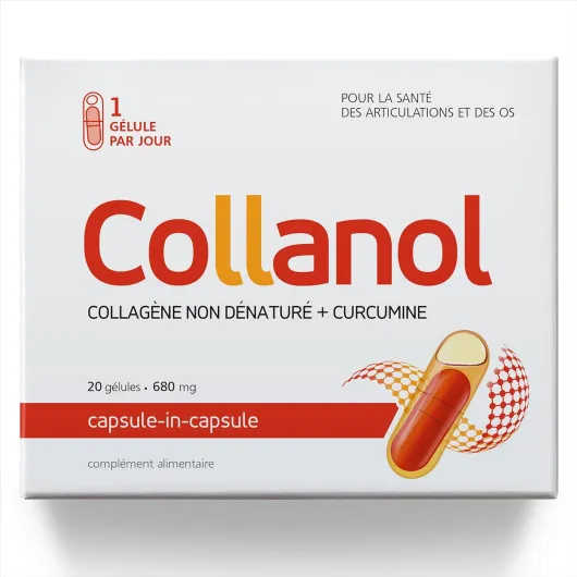 Innovation dans le soin des articulations saines - Formule liquide dans une double capsule - Collagène 3D + extrait micellaire de racines de curcuma - 1 capsule/jour - (20 Prises) 20 gélules