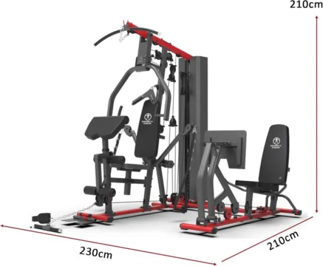 Marcy HG9000 Deluxe Dual Station Multigym with 80kg Weight Stack & Leg Press – Multi Gym Cable Machine for Full Body Strength Training