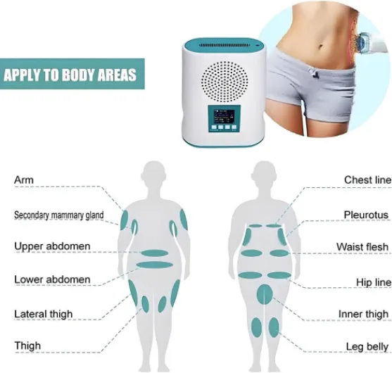 Machine Lipolyse Amincissante Corps,Refroidit Les Zones Ciblées,Réduit Les Cellules Graisseuses,Machine Massage L'élimination Cellulite pour Joue/Bras/Taille/Jambe