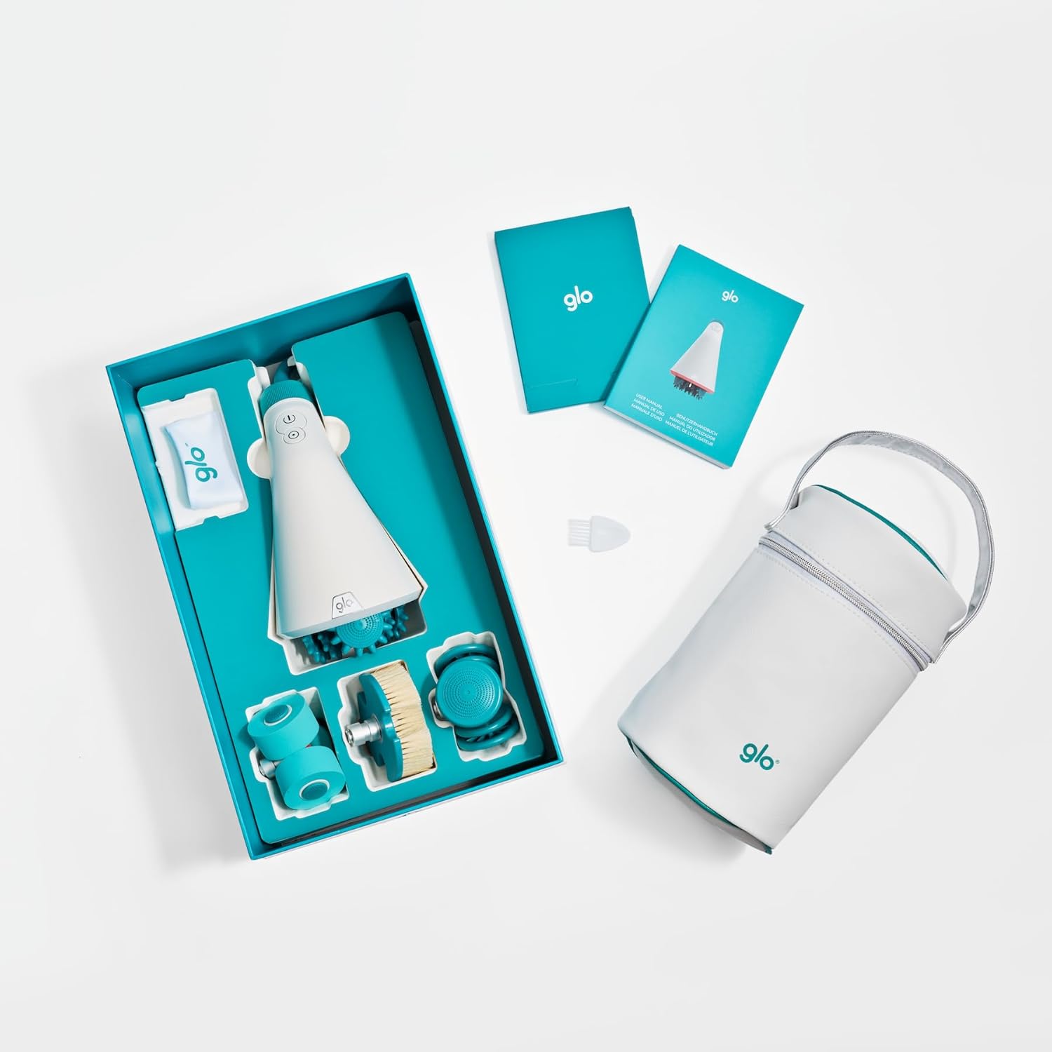 GLO 910 Pro Masseur électrique anti-cellulite Moteur glo Evolution 3000 Photothérapie Slim Tech 4 têtes interchangeables Drainage lymphatique et amélioration de la circulation