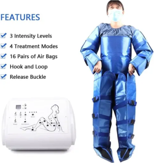 Appareil de Massage par Air Comprimé pour Cuisses, Bras & Ventre - Minceur Professionnel, Réduction Cellulite et Jambes Lourdes, Amélioration Circulation Sanguine à Domicile