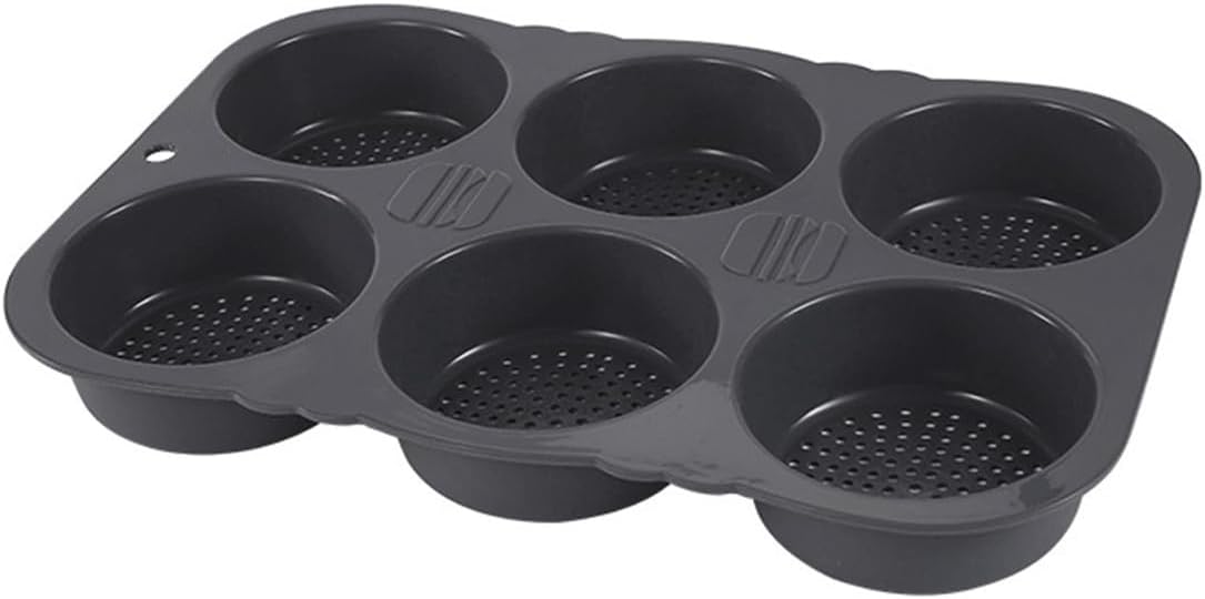 Chignon ?hamburger en silice pour moule ?6 cavit閟 ?Po阬e non brd pour la cuisson de petits pains ?hamburgers, poulet 閜ic? saucisse, hamburgers croustillants aux crevettes, Ey 34,5
