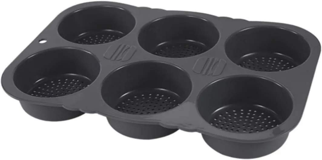 Chignon ?hamburger en silice pour moule ?6 cavit閟 ?Po阬e non brd pour la cuisson de petits pains ?hamburgers, poulet 閜ic? saucisse, hamburgers croustillants aux crevettes, Ey 34,5