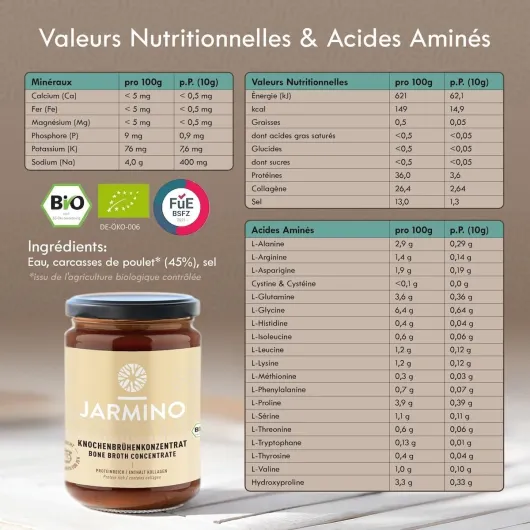 Bouillon d’Os de Poulet Bio Concentré – Riche en Collagène de Poulets Élevés en Plein Air, 200 g (20 portions) – Source Naturelle de Protéines et d’Acides Aminés, Sans Gluten, Keto et Paleo Poulet 200 g (Lot de 1)