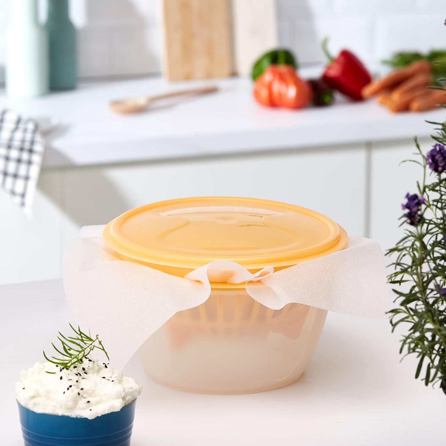 Della CASA 643120 Set pour la préparation du Fromage Frais à la crème Fromages crémeux Uni