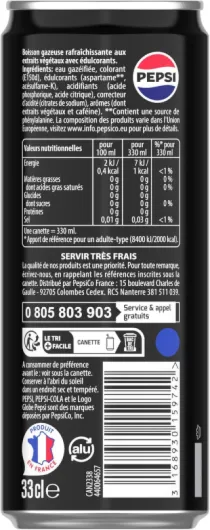 Soda au Cola Sans Sucres - Lot de 24x33cl Nature 24x33cL