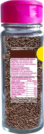 VAHINE - Vermicelles Saveur Chocolat 65 g 65 g (Lot de 1)