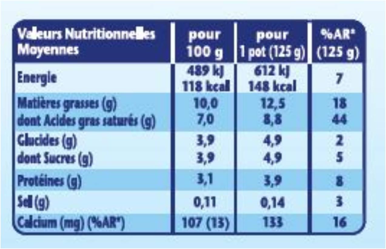 Fjord Yaourt Fromage Blanc Nature, 8 x 125g