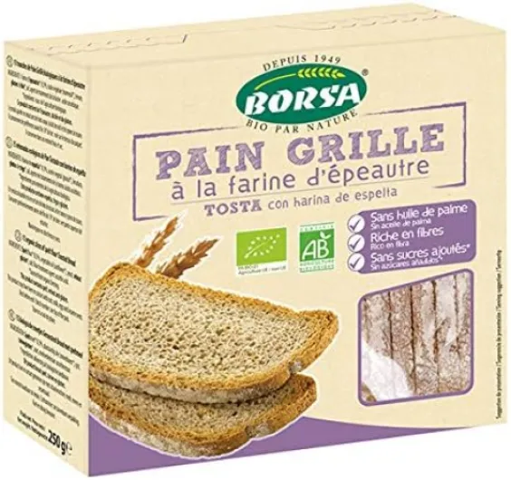 Borsa - Pain Grillé À La Farine D'Épeautre 250G - Vendu par unité