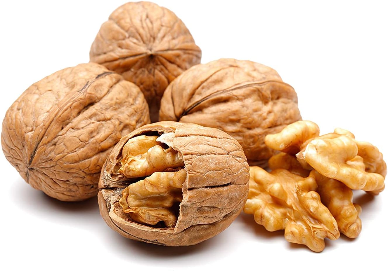 Noix savoureuses en coque – 5 kg – Vegan, naturel, non traité – Haute qualité – Riche en acides gras essentiels – Pour desserts, muesli, salades