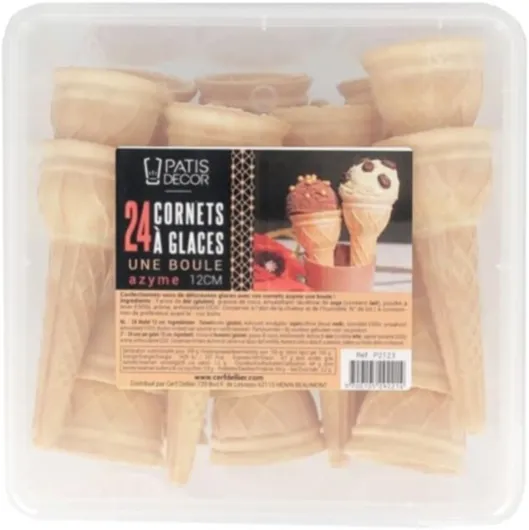 Cornets à glace en azyme - 1 boule (x 24)