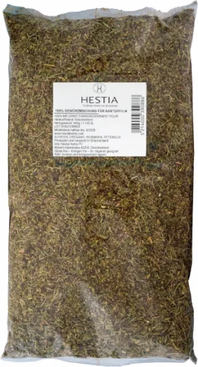 Herbs Mélange Grec d’Assaisonnement pour Pommes de Terre avec Origan, Romarin & Persil, 500 g – Mélange Méditerranéen pour Pommes de Terre Rôties & au Four Pommes de Terre Mélange