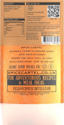 Mélange d'épices pour chips Spice Cartel - Magique sur toutes les pommes de terre frites ou rôties - Sachet refermable de 100 g - Assaisonne plus de 3 kg de protéines - Mélange artisanal de qualité supéri Assaisonnement pour chips 100 Gramme