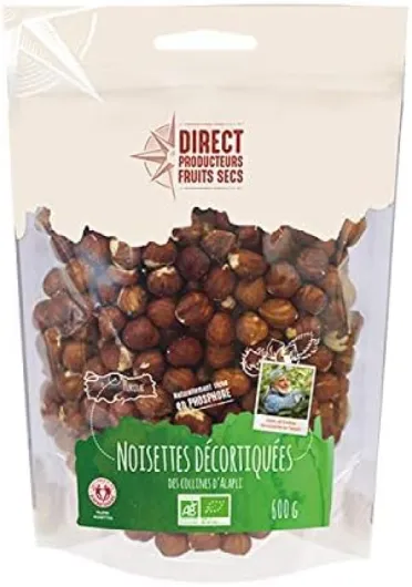 Pépite - Noisettes Décortiquées Des Collines D'Alapli Bio 600Gr - Vendu par unité
